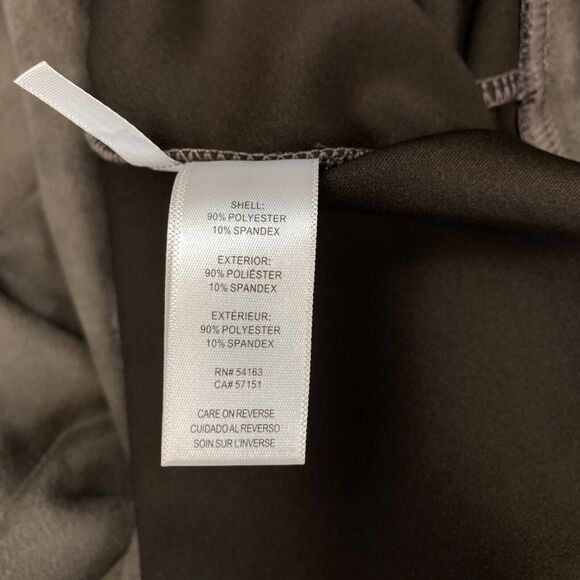 Calvin Klein Faux Suede Pants Womens Large Brown Elastic Waist Career Front Seam - Picture 8 of 13